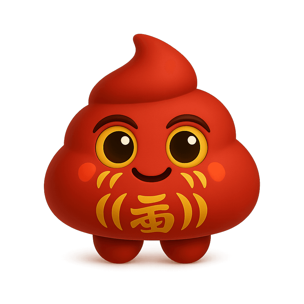 Lucky Daruma Poo
