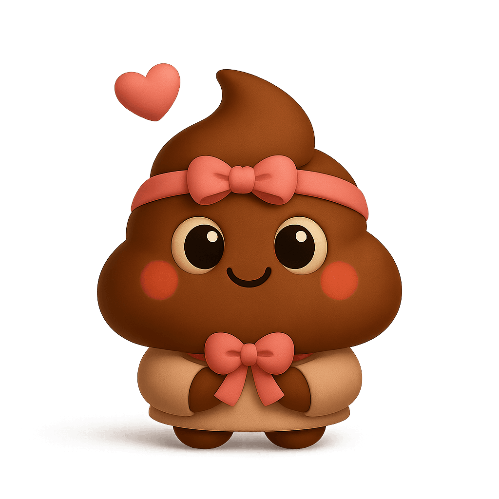 Heart Ribbon Poo